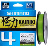 Леска плетёная SHIMANO KAIRIKI 4 PE 150 м разноцветная 0,13 мм 7,4 кг LDM54TE1013015M