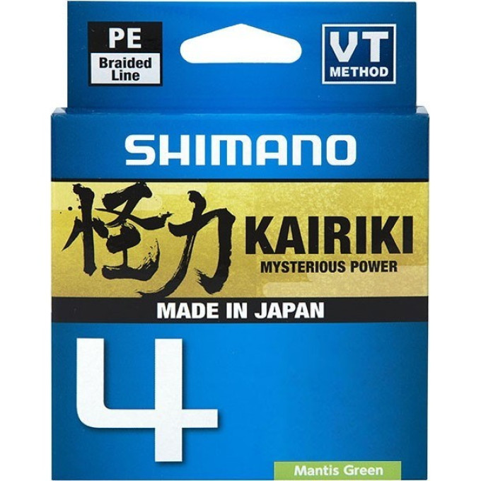 Леска плетёная SHIMANO KAIRIKI 4 PE 150 м зеленая 0,20 мм 13,8 кг LDM54TE2020015G